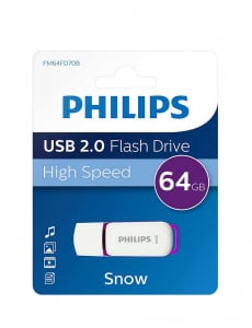 Pen Drive 64GB Philips Snow Edition Purple USB 2.0 (FM64FD70B/00)