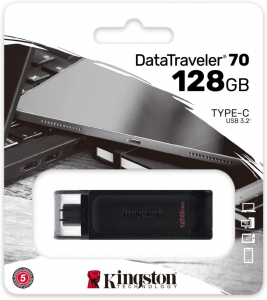 Pen Drive 128GB Kingston DataTraveler 70 USB-C (DT70/128GB)