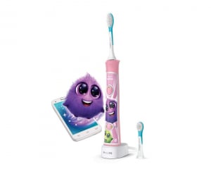 Philips HX6352/42 Sonicare for Kids szónikus elektromos fogkefe interaktív applikációval rózsaszín