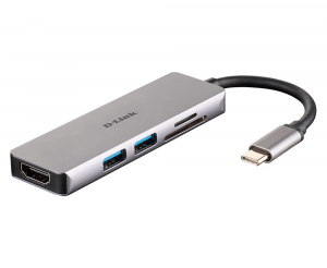 D-Link DUB-M530 2 portos USB HUB+ HDMI + kártyaolvasó
