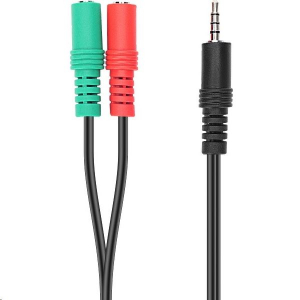 Speedlink 3.5 mm audio-mikrofon osztó HQ adapter fekete (SL-170302-BK)