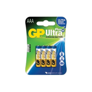 GP 1.5V Ultra Plus alkáli 24AUP mini ceruza (AAA) elem (4db/blister)  (ELR03UPC4)