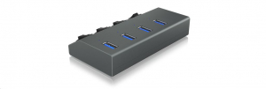 RaidSonic ICY BOX 4 portos USB Hub és töltő szürke (IB-HUB1405)