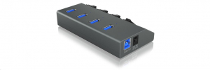 RaidSonic ICY BOX 4 portos USB Hub és töltő szürke (IB-HUB1405)