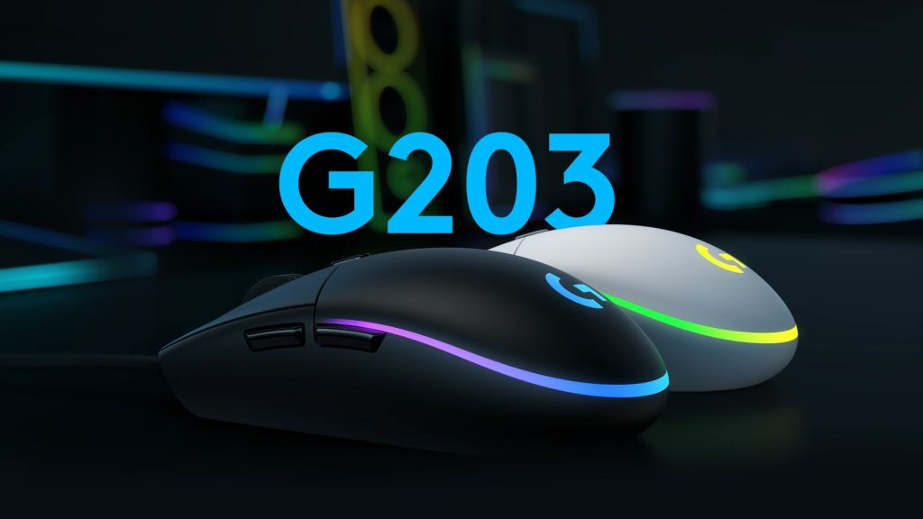 Logitech G203 LIGHTSYNC gaming egér fekete (910-005796)