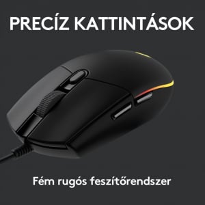 Logitech G203 LIGHTSYNC gaming egér fekete (910-005796)