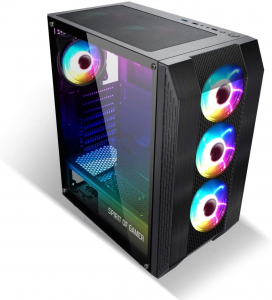 Spirit Of Gamer Rogue VI t&aacute;p n&eacute;lk&uuml;li ablakos h&aacute;z fekete (8003RA)