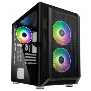 Kolink Citadel Mesh RGB táp nélküli ablakos Micro-ATX ház fekete