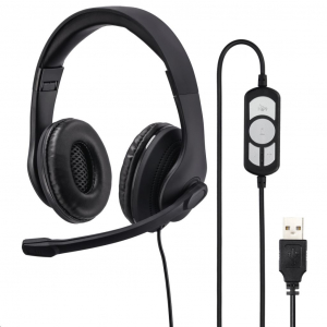 Hama "USB-300" PC headset fekete (139924)