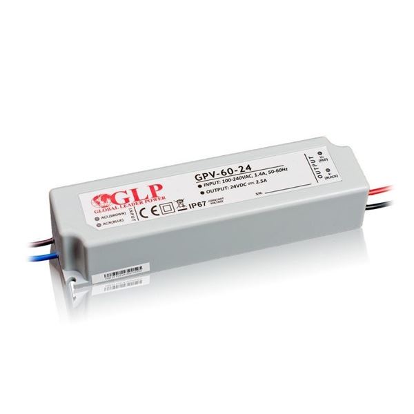 GLP GPV-60-24 24V/2.5A 60W IP67 LED tápegység
