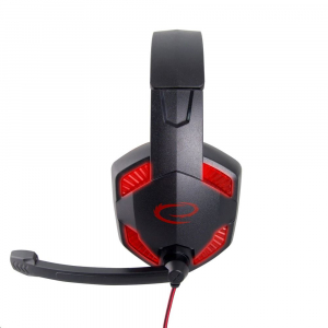 Esperanza EGH400 BLACKBIRD Gamer mikrofonos fejhallgató fekete-piros