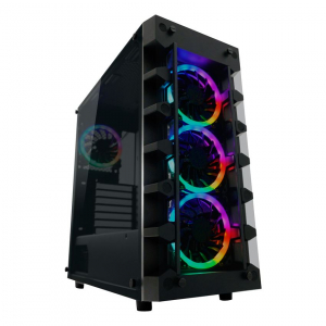 LC Power Gaming 709B Solar_System_X táp nélküli ablakos ház fekete (LC-709B-ON)
