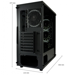 LC Power Gaming 709B Solar_System_X táp nélküli ablakos ház fekete (LC-709B-ON)