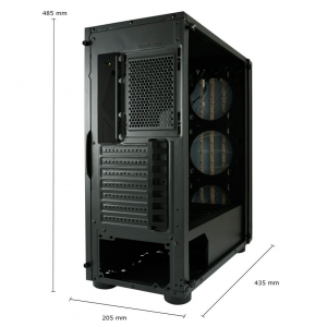 LC Power Gaming 800B Interlayer X táp nélküli ablakos ház fekete (LC-800B-ON)