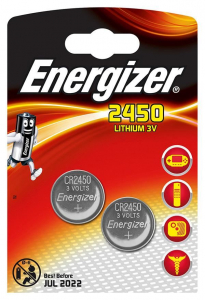 Energizer gombelem 3V CR2450 (2db/csomag)  (7638900103816)
