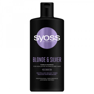 Syoss Blonde és Silver hamvasító sampon 440 ml