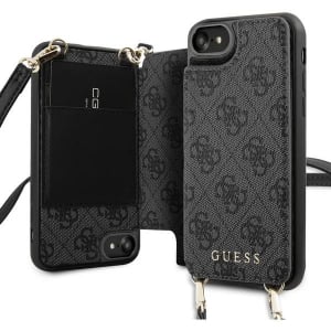 Guess 4G Crossbody Cardslot Apple iPhone 7/8/SE (2020) tok szürke (GUHCI8CB4GG)