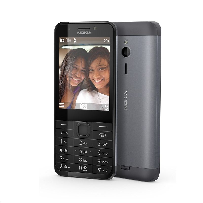 Nokia 230 Dual SIM Dark Silver kártyafüggetlen mobiltelefon fekete-ezüst + Domino Quick alapcsomag