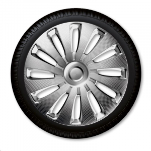 Jacky Auto 14"-os Sepang Carbon dísztárcsa szett ezüst (4db) (JACKY14131)