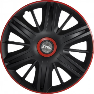Jacky Auto 15"-os Maximus dísztárcsa szett fekete-piros (4db) (JACKY15126)
