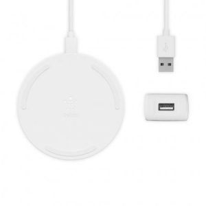 Belkin Boost Charge vezeték nélküli töltőpad + QC 3.0 fali töltő + kábel 10W fehér (WIA001vfWH)