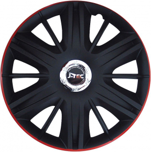 Jacky Auto 16"-os Maximus GTR dísztárcsa szett fekete-piros (4db) (JACKY16177)