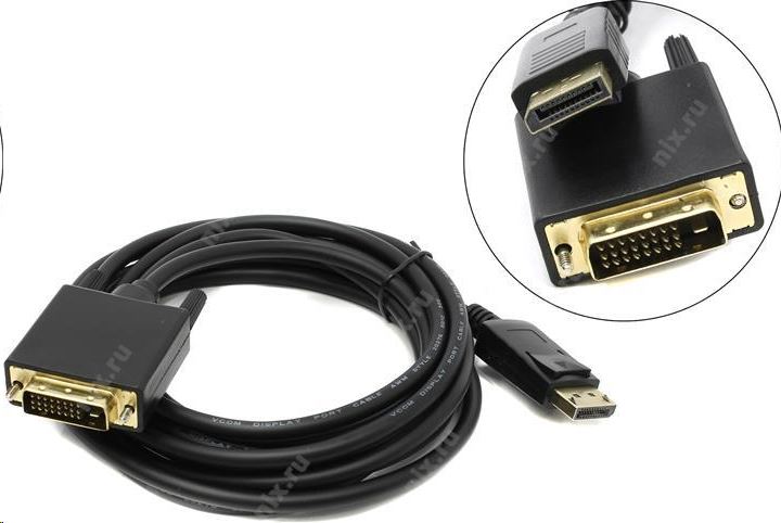 VCOM Displayport 1.2 -> DVI átalakító kábel, 1.8 m (CG606-18)