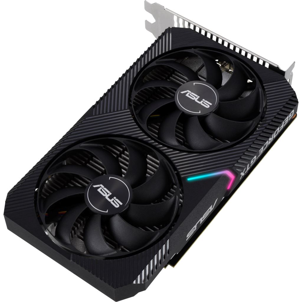 ASUS GeForce GTX 1650 4GB DUAL MINI OC videokártya (DUAL-GTX1650-O4GD6-MINI)
