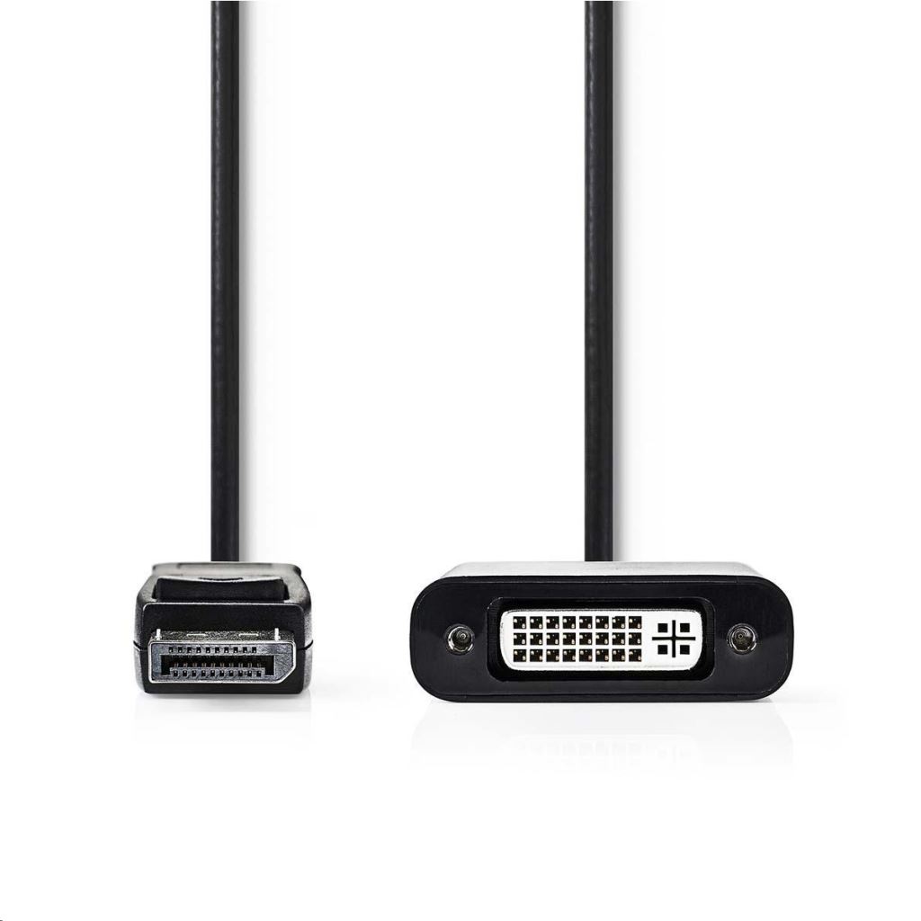 Nedis CCGP37250BK02 DisplayPort - DVI adapter 0,2 m fekete