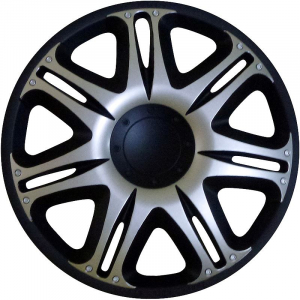 Jacky Auto 14"-os Nascar dísztárcsa szett ezüst-fekete (4db) (JACKY14158)