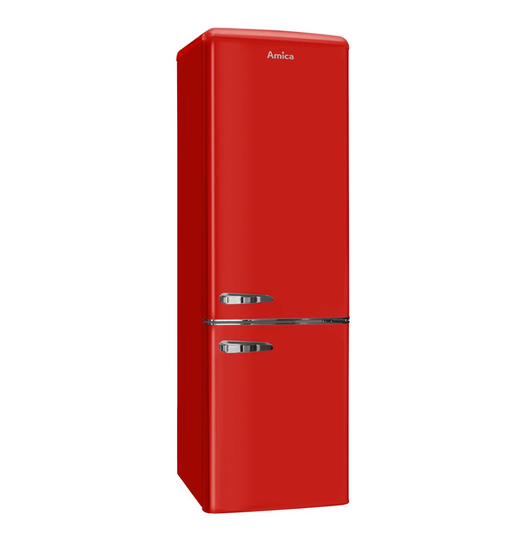 Amica 1171278 alulfagyasztós hűtőszekrény piros (FK2965.3RAA)
