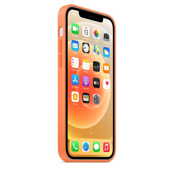 Apple MagSafe-rögzítésű iPhone 12/12 Pro szilikontok kumkvat színű (mhky3zm/a)