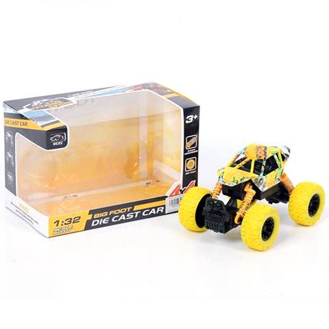 Magic Toys Off-Road hátrahúzós rally autó sárga (MKK389571)