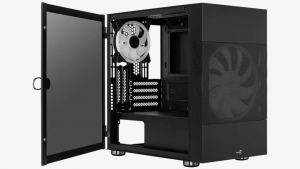 AeroCool Atomic-G-BK-v2 (GPU tartóval) táp nélküli ablakos Micro ATX ház fekete (ACCS-PV26123.11)