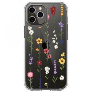 Spigen CYRILL Cecile Apple iPhone 12 Pro Max tok Flower Garden - átlátszó virágos (ACS01644)