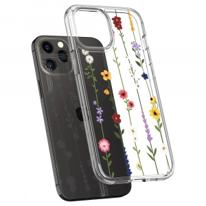 Spigen CYRILL Cecile Apple iPhone 12 Pro Max tok Flower Garden - átlátszó virágos (ACS01644)