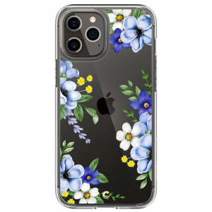 Spigen CYRILL Cecile Apple iPhone 12 Pro Max tok Midnight Bloom - átlátszó virágos (ACS01827)