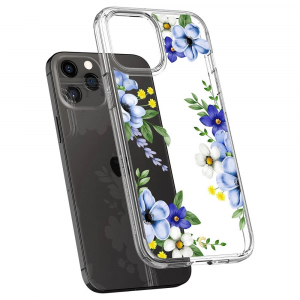 Spigen CYRILL Cecile Apple iPhone 12 Pro Max tok Midnight Bloom - átlátszó virágos (ACS01827)