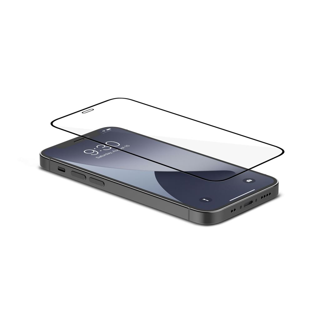 Moshi AirFoil Pro iPhone 12 mini kijelzővédő fekete keretes (Clear/Glossy) (99MO044911)