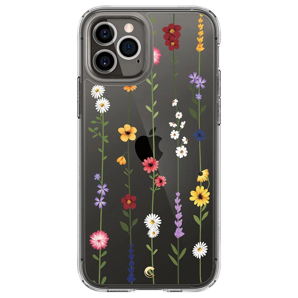 Spigen CYRILL Cecile Apple iPhone 12/12 Pro tok Flower Garden - átlátszó virágos (ACS01728)