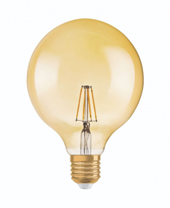 Osram Vintage 1906 LED fényforrás Nagygömb E27 7.5W filament arany meleg fehér (4058075808997)