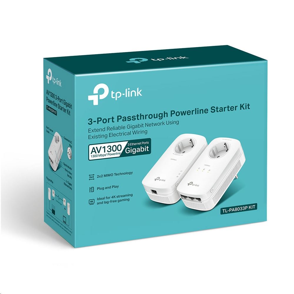 TP-Link TL-PA8033P KIT Gigabit Powerline adapter Starter kit