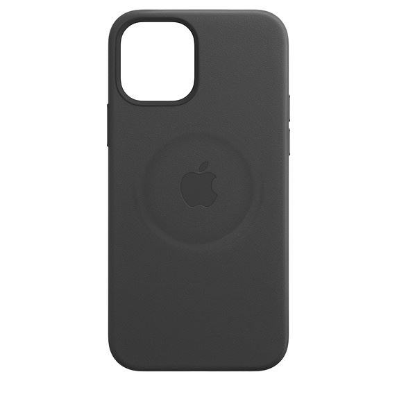 Apple MagSafe-rögzítésű iPhone 12/12 Pro bőrtok fekete (mhkg3zm/a)