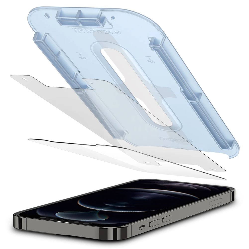 Spigen EZ FIT GLAS.tR SLIM Apple iPhone 12/iPhone 12 Pro kijelzővédő (AGL01801)