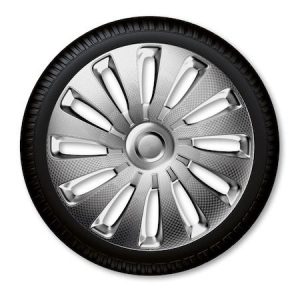Jacky Auto 16"-os Sepang Carbon dísztárcsa szett ezüst-fekete (4db) (JACKY16131)