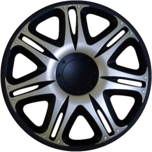 Jacky Auto 16"-os Nascar dísztárcsa szett ezüst-fekete (4db) (JACKY16158)