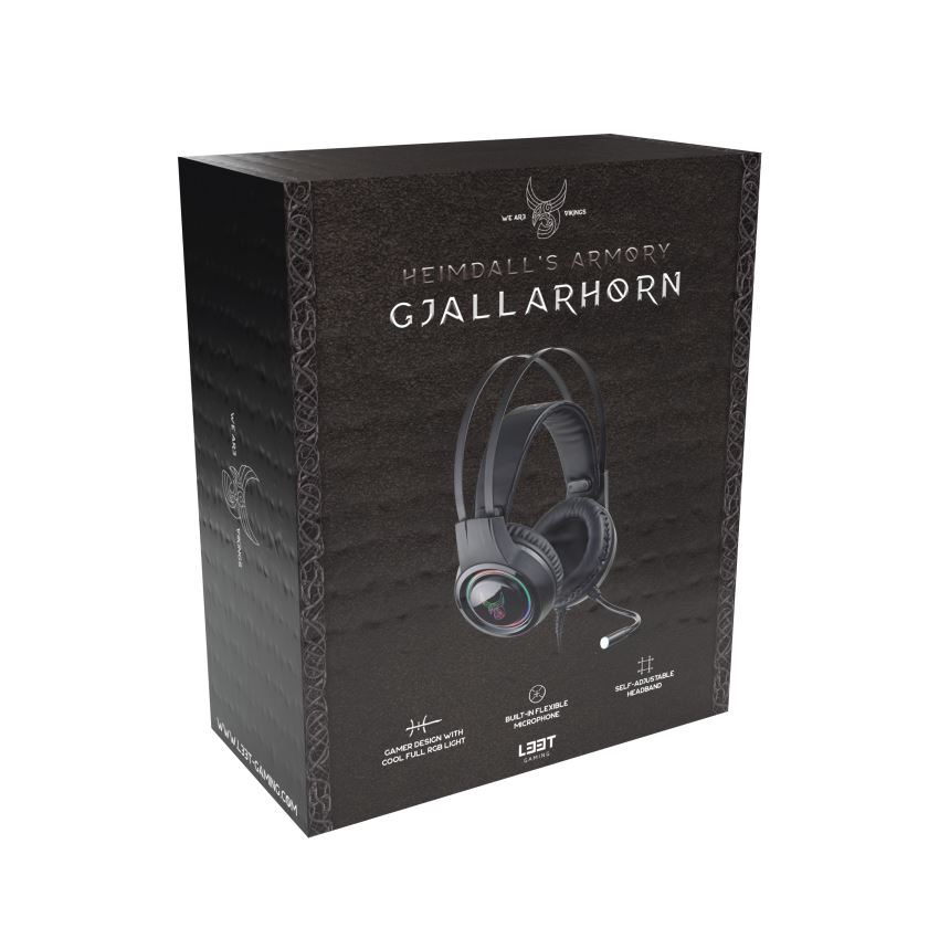 L33T-Gaming Gjallarhorn Gaming headset fekete (160395)