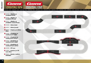 Carrera DIGITAL 132/124 – 30347 sávvaltó elem (bal/jobb) (GCD3008)