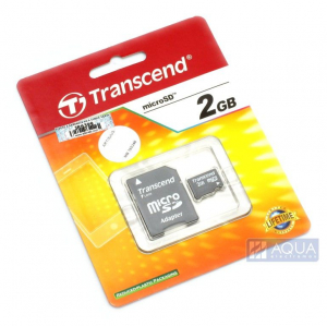 2GB microSD Transcend + adapter (TS2GUSD)