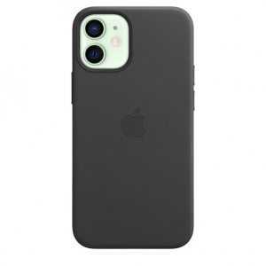 Apple MagSafe-rögzítésű iPhone 12 mini bőrtok fekete (mhka3zm/a)